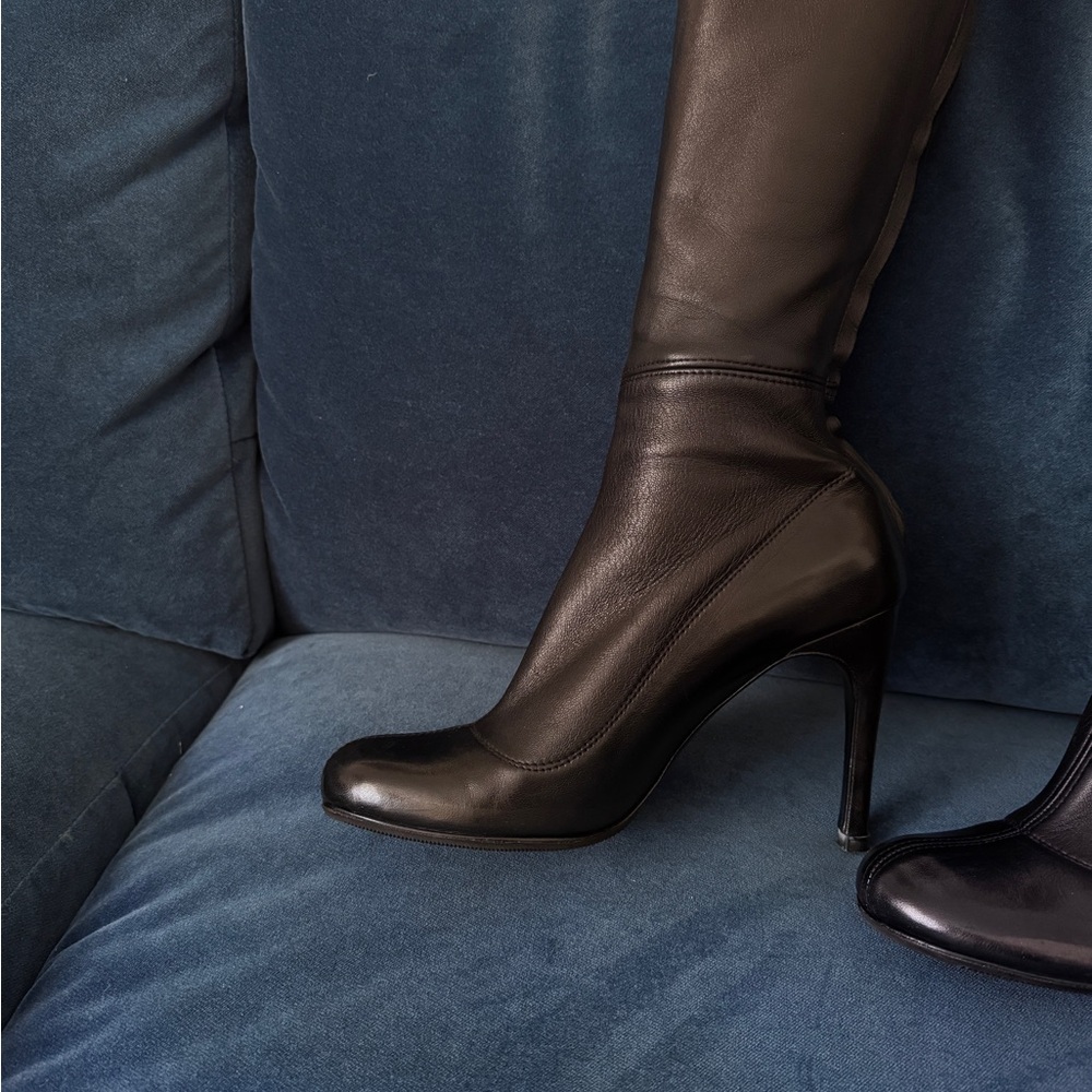 Pedro Garcia Women’s Black Leather Tall boots Size 38 - Picture 5 of 11